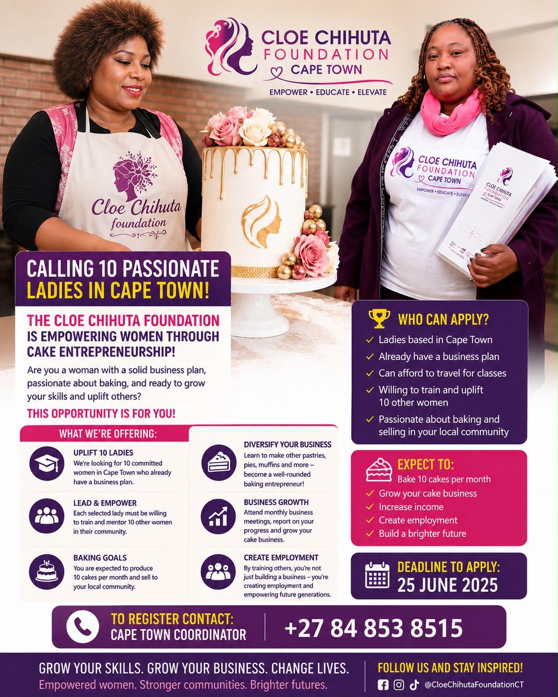 Cake entrepreneurship programme in Cape Town