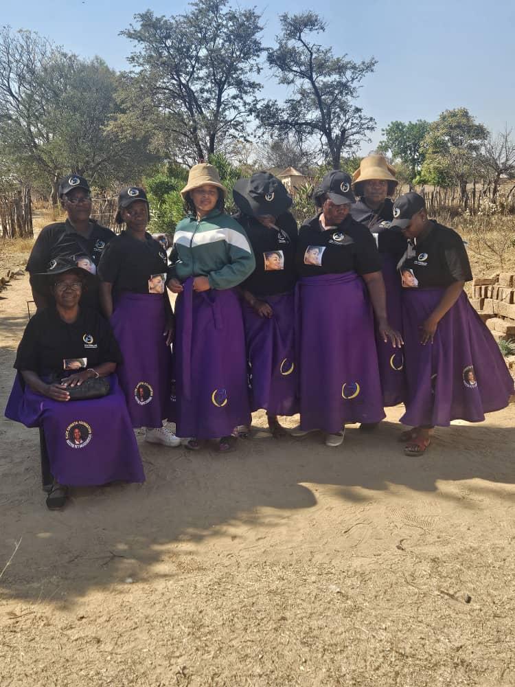 Foundation outreach team gathered in a rural Zimbabwean village